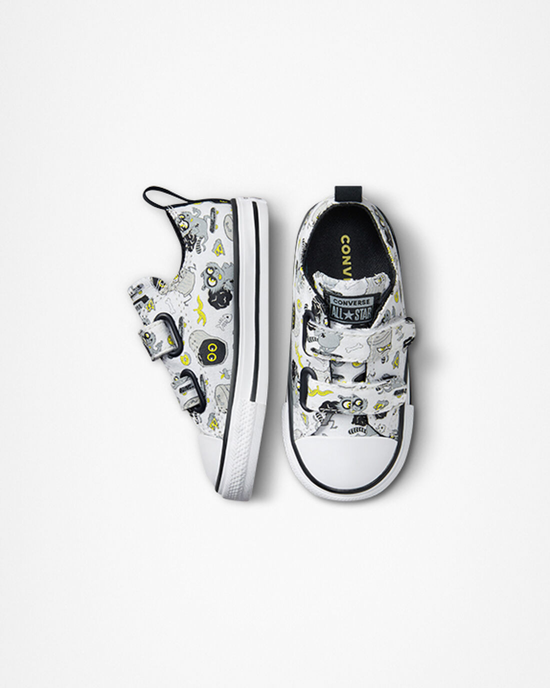 Converse Chuck Taylor All Star Easy-On Raccoons Fiú Tornacipő Fehér/Fekete/Szürke | HU74836