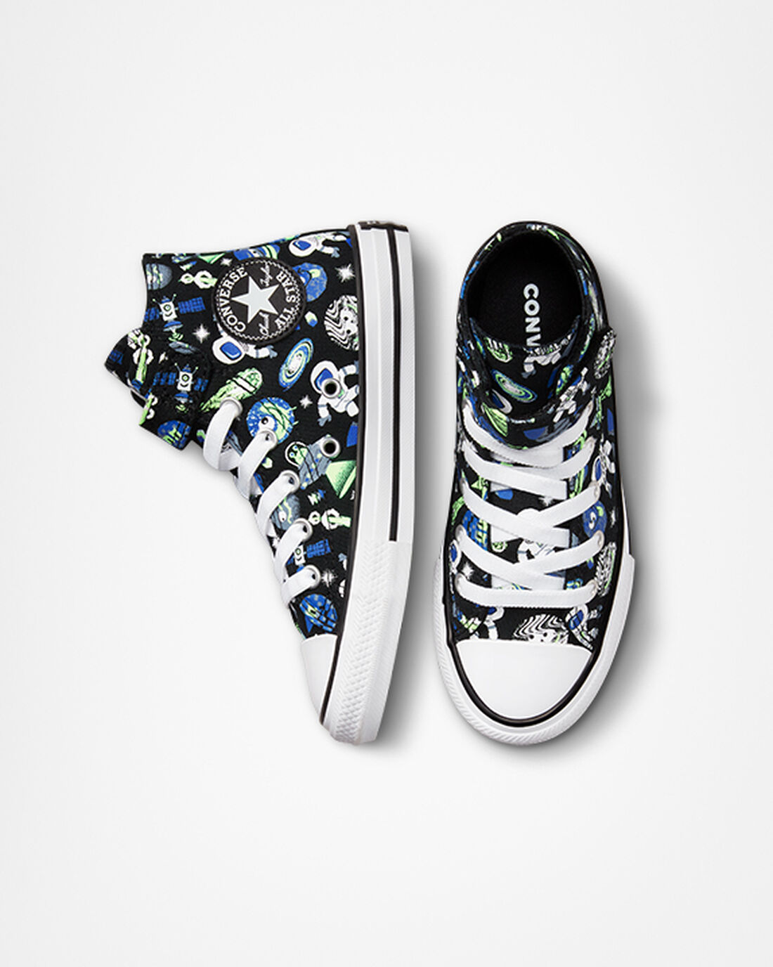 Converse Chuck Taylor All Star Easy-On Space Cruiser Fiú Magasszárú Cipő Fekete/Kék/Zöld | HU10597