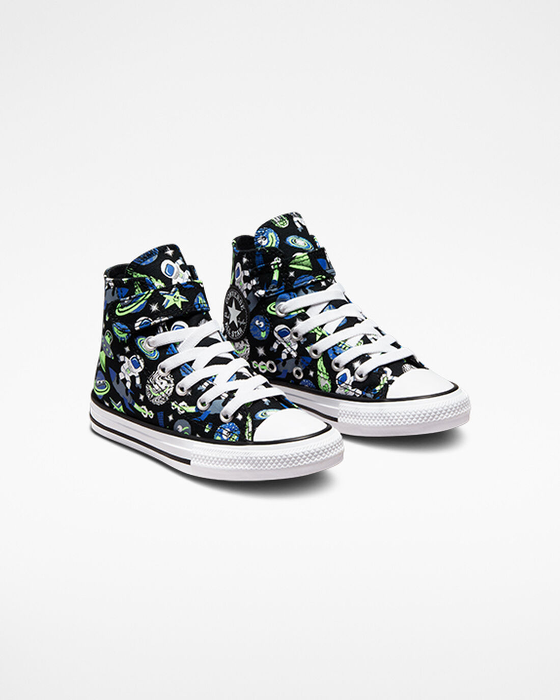 Converse Chuck Taylor All Star Easy-On Space Cruiser Fiú Magasszárú Cipő Fekete/Kék/Zöld | HU10597