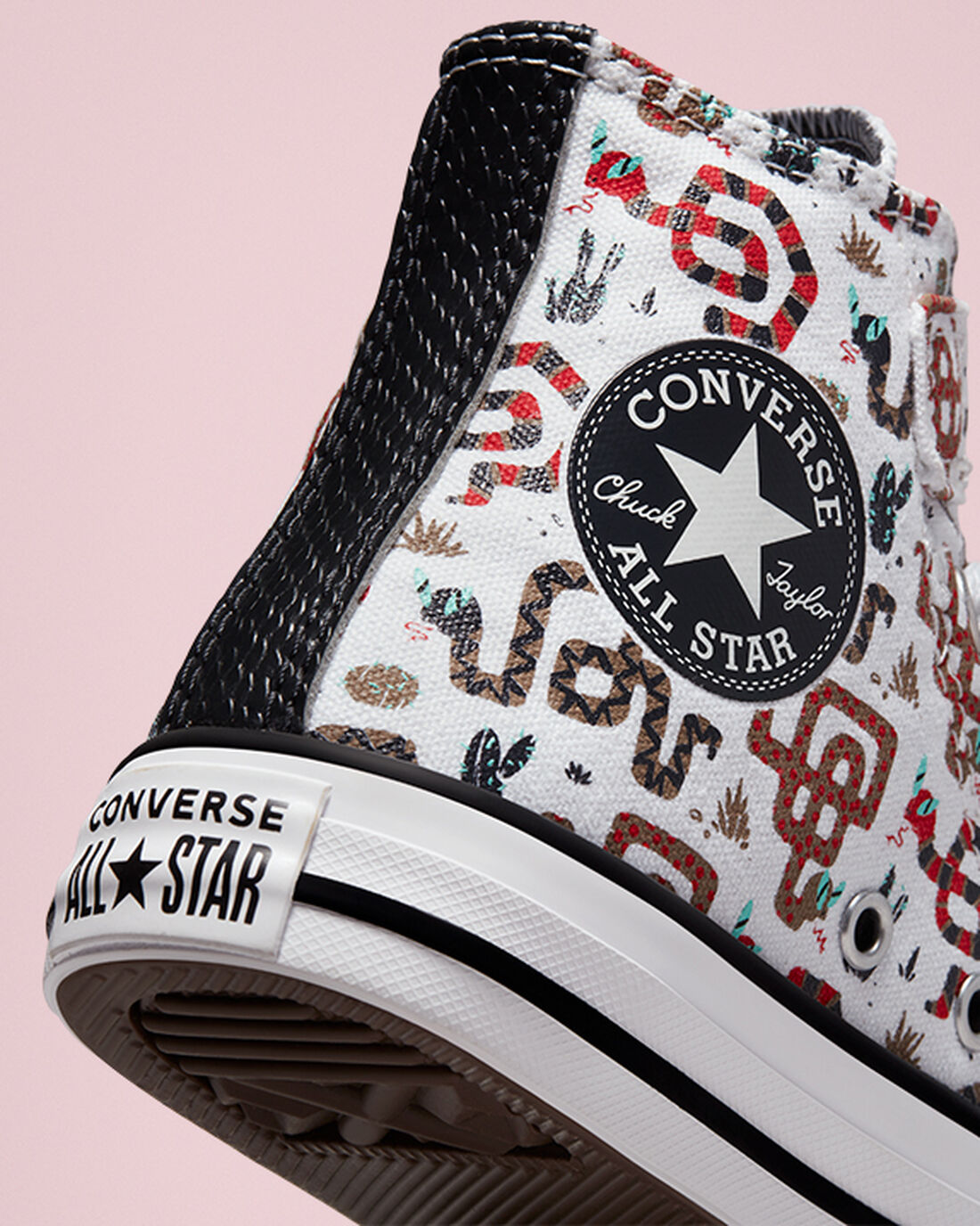 Converse Chuck Taylor All Star Easy-On Snake Lány Magasszárú Cipő Fehér/Szürke/Piros | HU16824