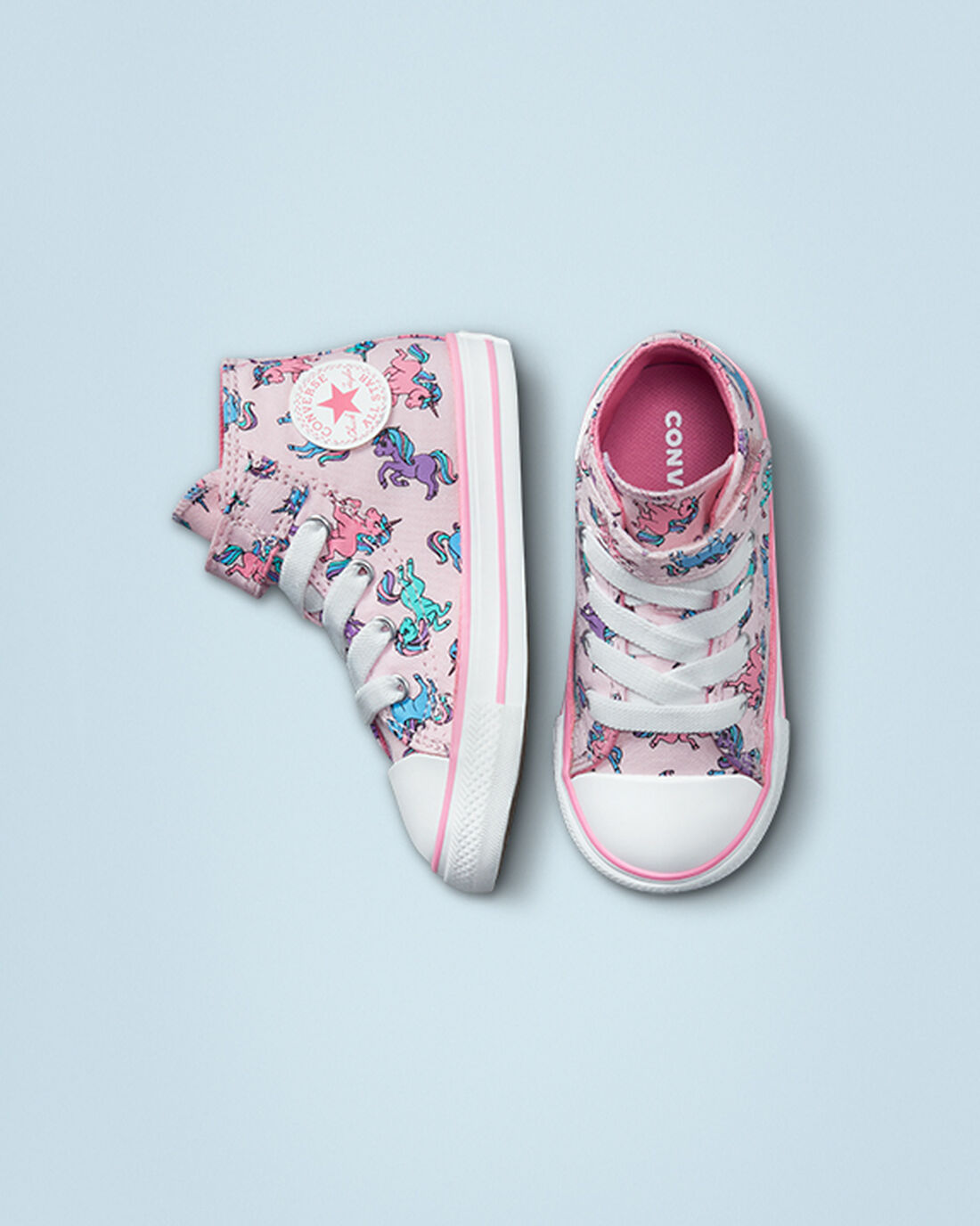 Converse Chuck Taylor All Star Easy-On Unicorns Lány Magasszárú Cipő Rózsaszín/Kék | HU67184