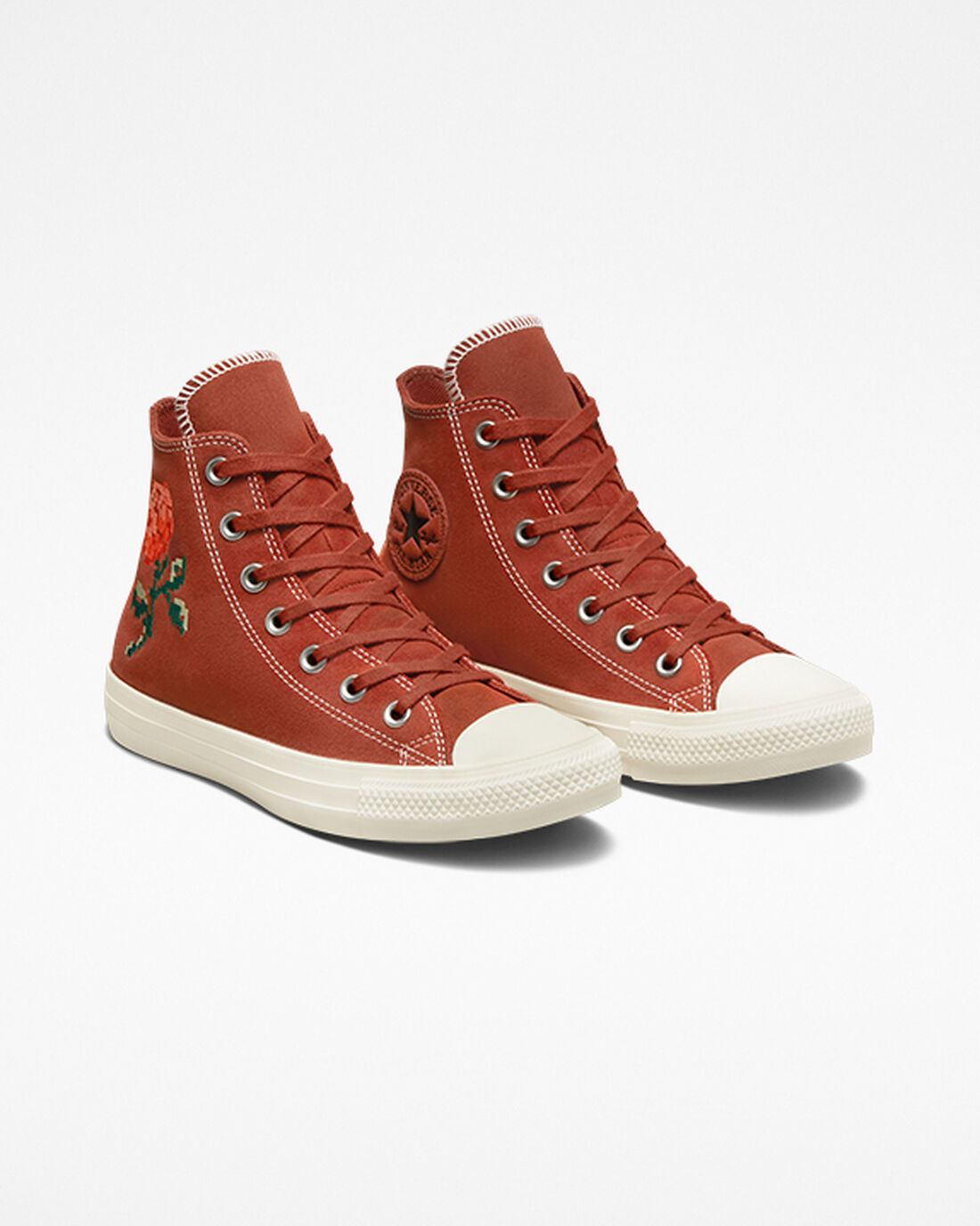 Converse Chuck Taylor All Star Embroidered Roses Női Magasszárú Cipő Narancssárga | HU41280