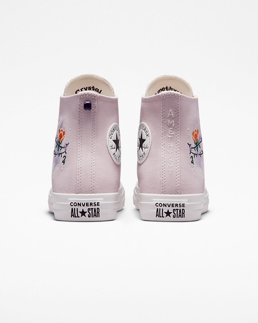 Converse Chuck Taylor All Star Embroidered Crystals Női Magasszárú Cipő Rózsaszín/Fehér | HU72145