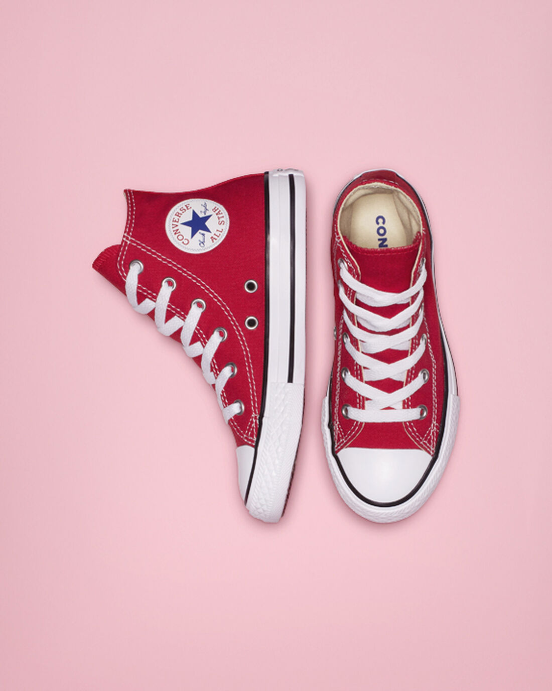 Converse Chuck Taylor All Star Fiú Magasszárú Cipő Piros | HU16078