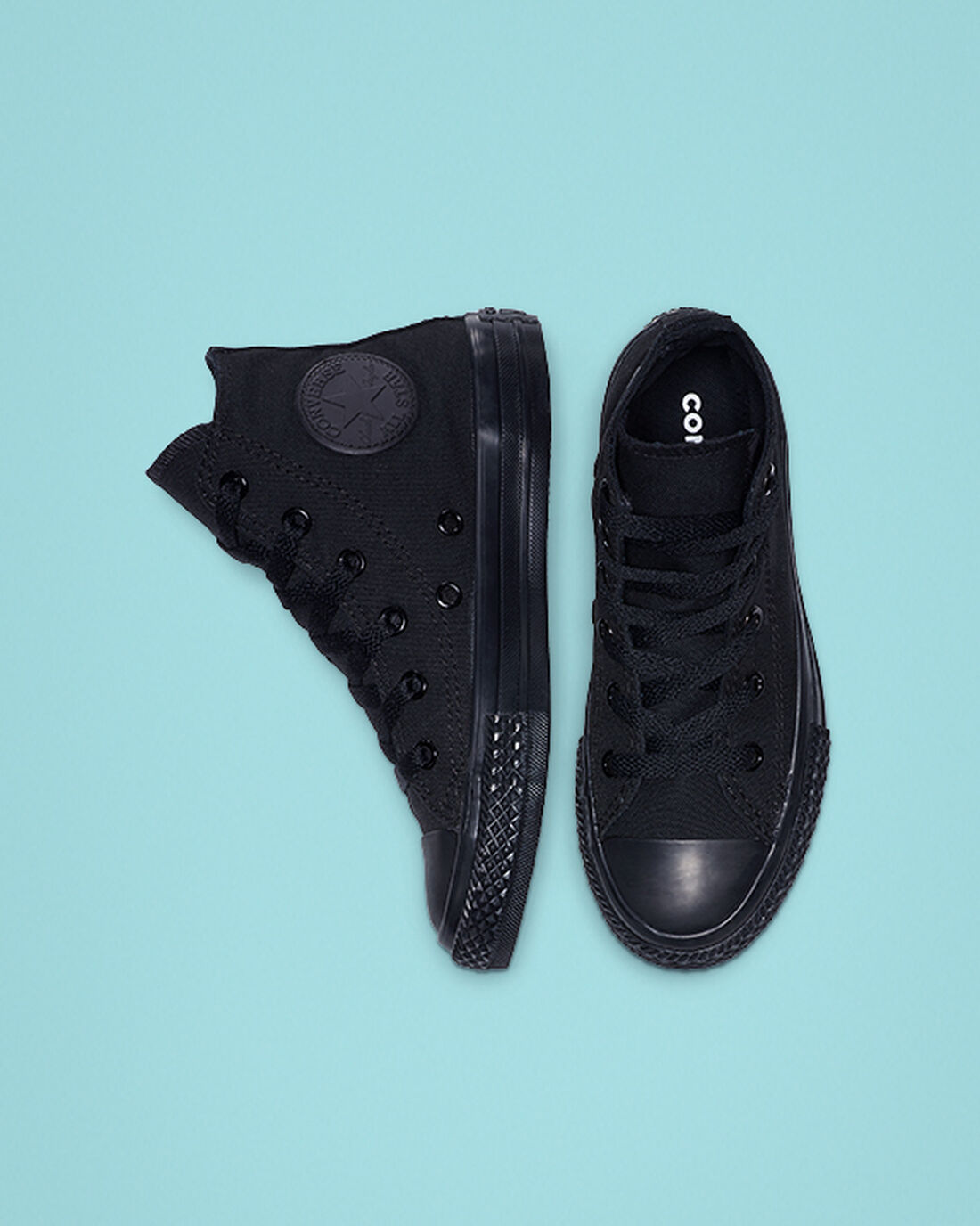 Converse Chuck Taylor All Star Fiú Magasszárú Cipő Fekete | HU53678