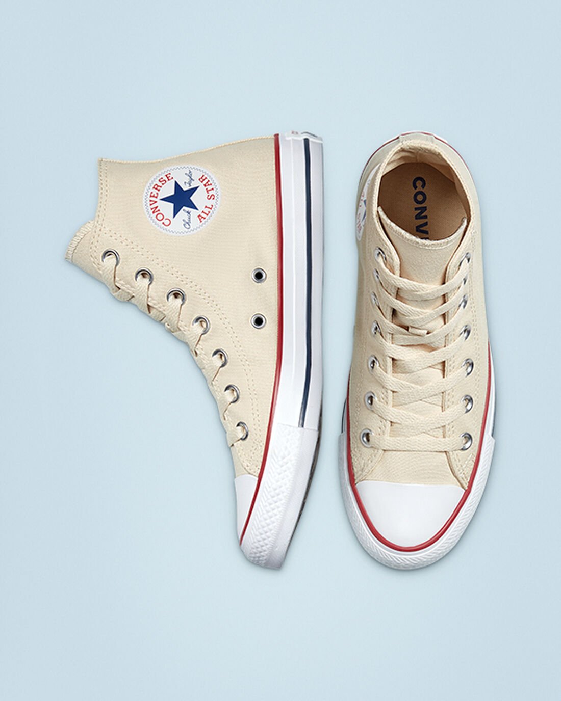 Converse Chuck Taylor All Star Férfi Magasszárú Cipő Bézs Fehér | HU27105