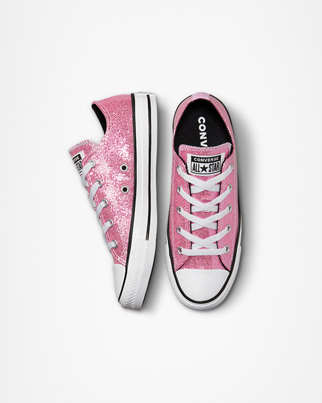 Converse Chuck Taylor All Star Glitter Lány Tornacipő Rózsaszín/Fekete | HU05431