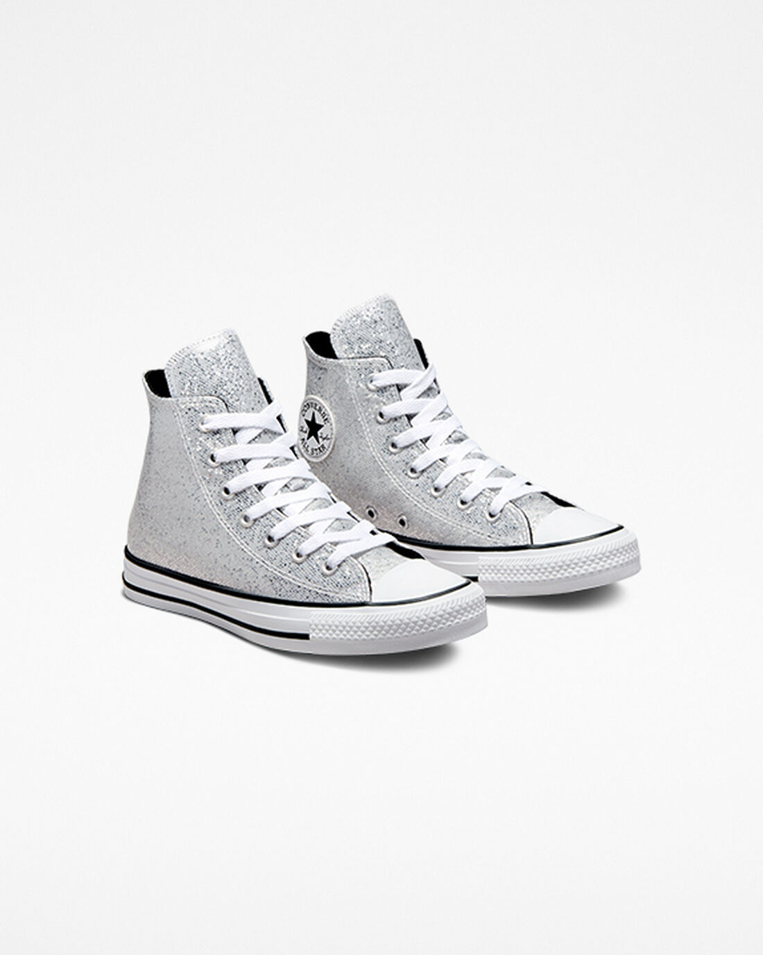 Converse Chuck Taylor All Star Glitter Lány Magasszárú Cipő Titán/Szürke/Fekete | HU14790