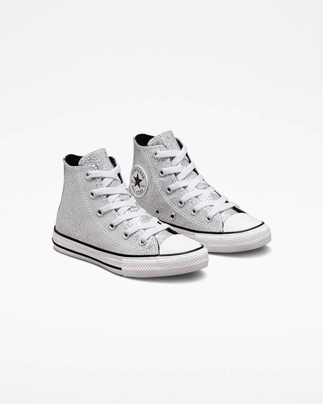 Converse Chuck Taylor All Star Glitter Lány Magasszárú Cipő Titán/Szürke/Fekete | HU25706