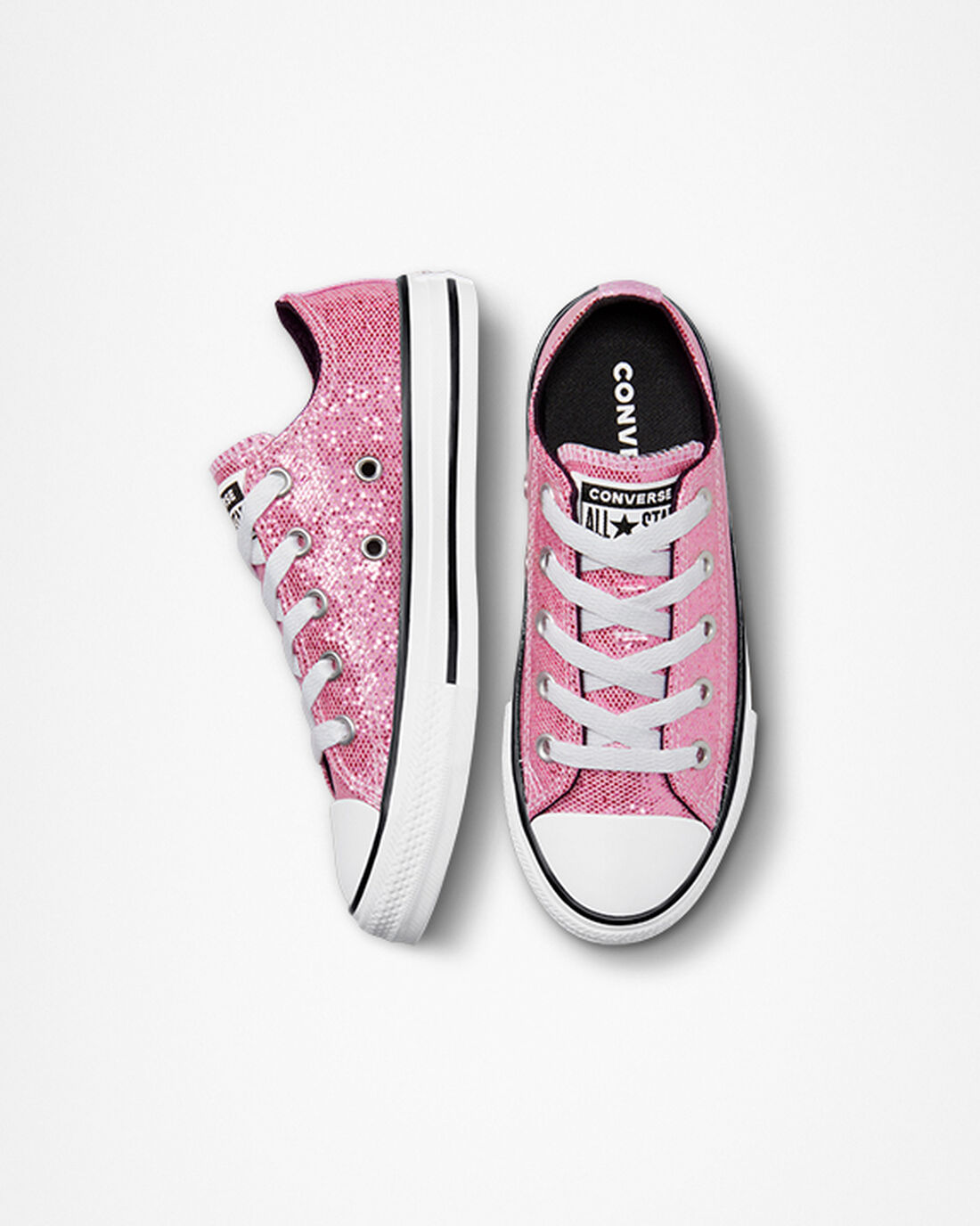 Converse Chuck Taylor All Star Glitter Lány Tornacipő Rózsaszín/Fekete | HU40396