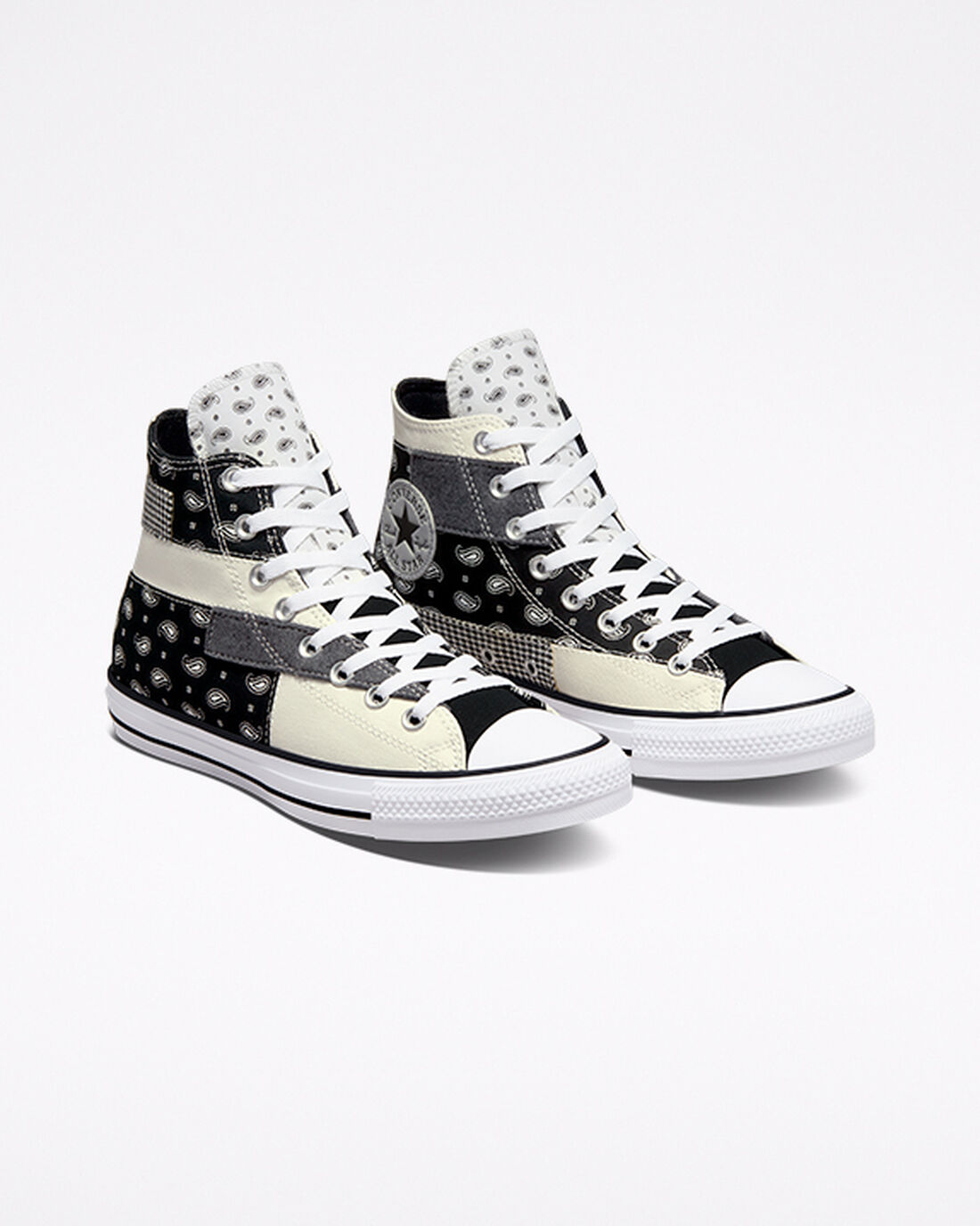 Converse Chuck Taylor All Star Hacked Patterns Női Magasszárú Cipő Bézs/Fekete/Fehér | HU62549