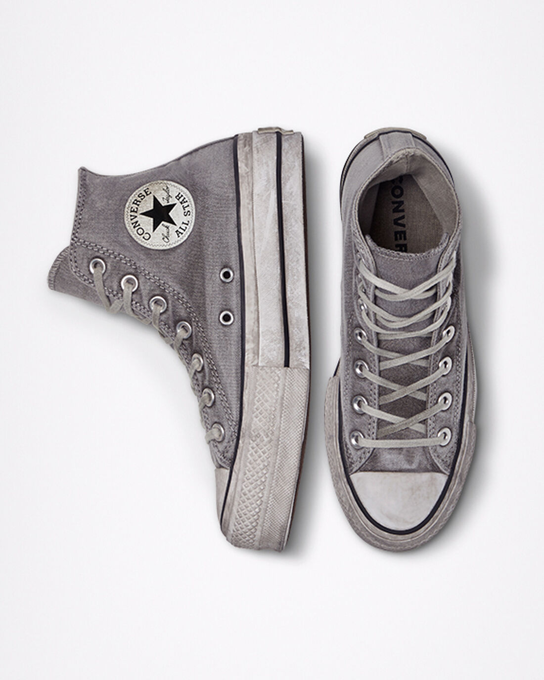 Converse Chuck Taylor All Star Lift Férfi Magasszárú Cipő Szürke/Fehér | HU36870