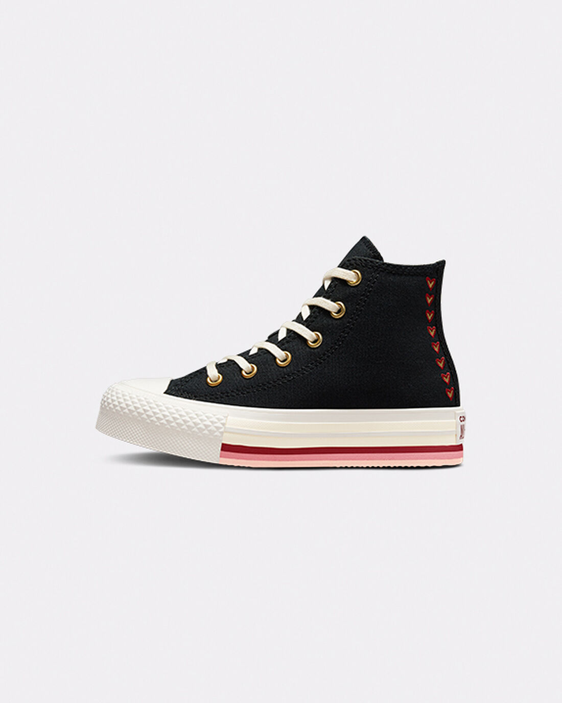 Converse Chuck Taylor All Star Lift Lány Magasszárú Cipő Fekete | HU13948