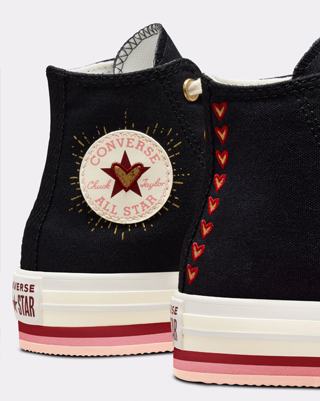 Converse Chuck Taylor All Star Lift Lány Magasszárú Cipő Fekete | HU13948