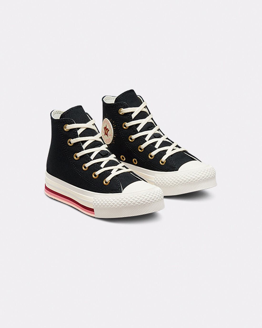 Converse Chuck Taylor All Star Lift Lány Magasszárú Cipő Fekete | HU13948