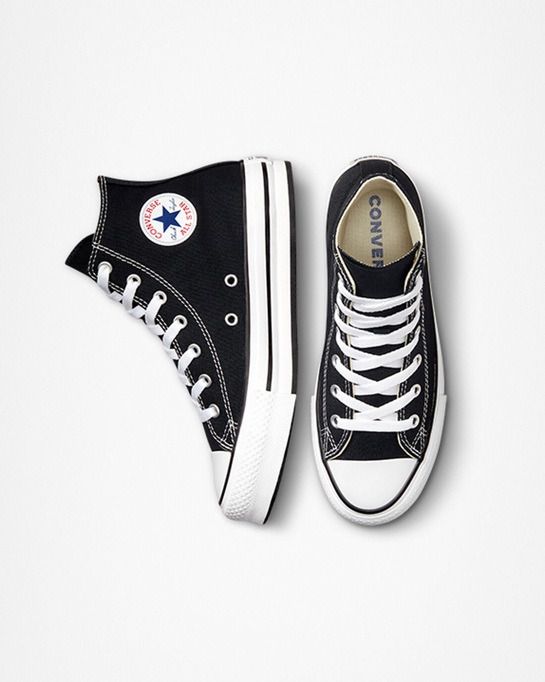 Converse Chuck Taylor All Star Lift Lány Magasszárú Cipő Fekete/Fehér/Fekete | HU43590