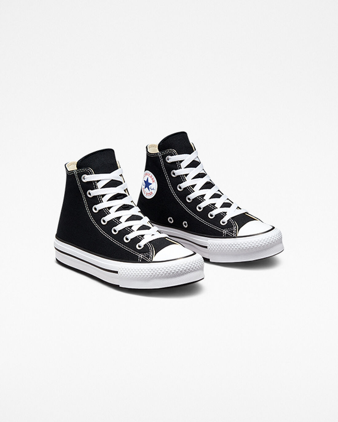 Converse Chuck Taylor All Star Lift Lány Magasszárú Cipő Fekete/Fehér/Fekete | HU43590