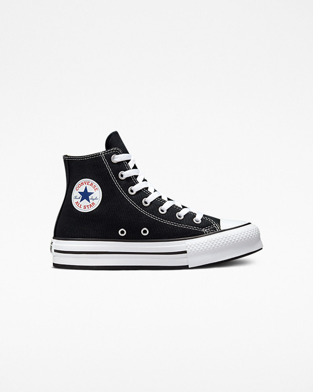 Converse Chuck Taylor All Star Lift Lány Magasszárú Cipő Fekete/Fehér/Fekete | HU43590