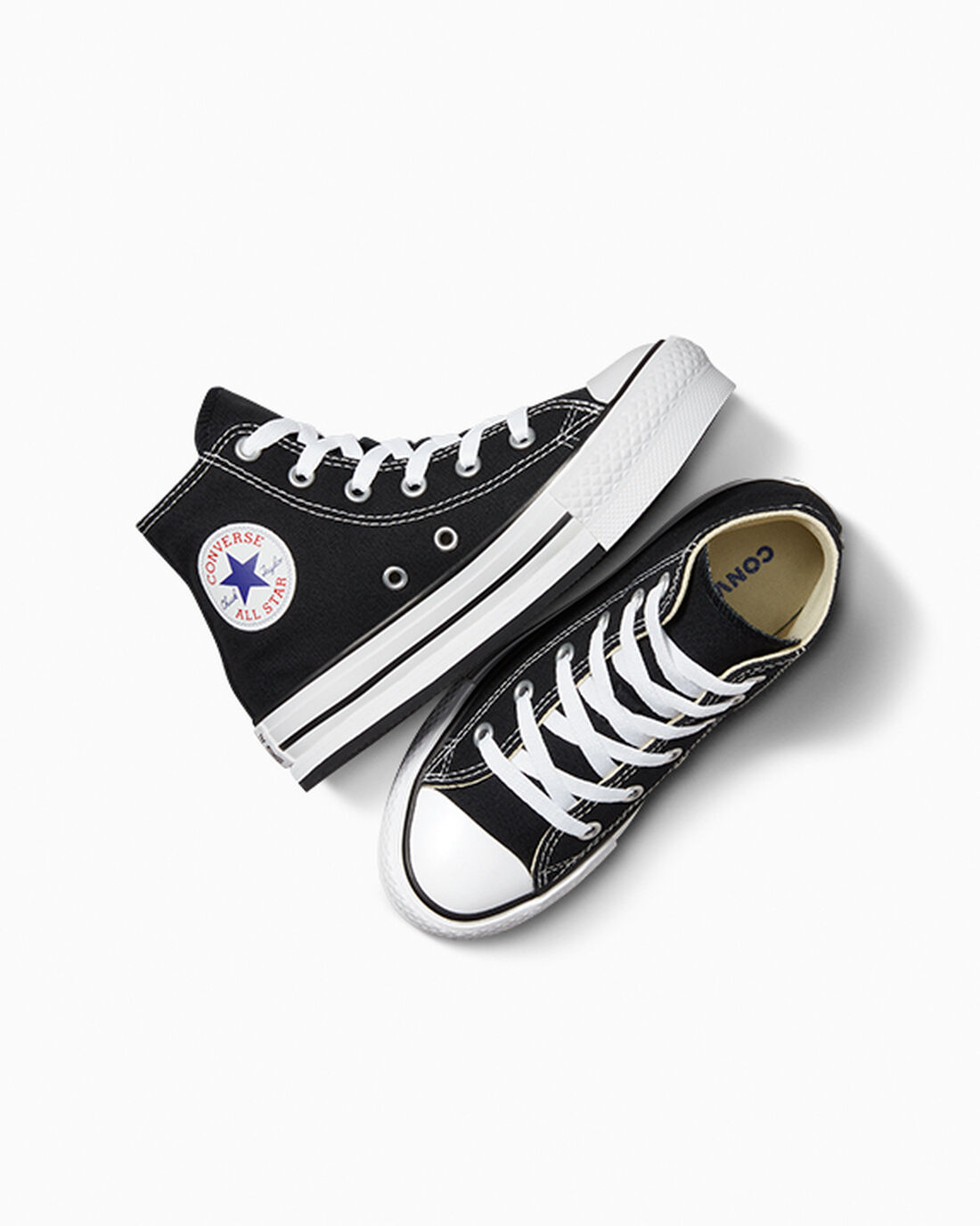 Converse Chuck Taylor All Star Lift Lány Magasszárú Cipő Fekete/Fehér/Fekete | HU69178