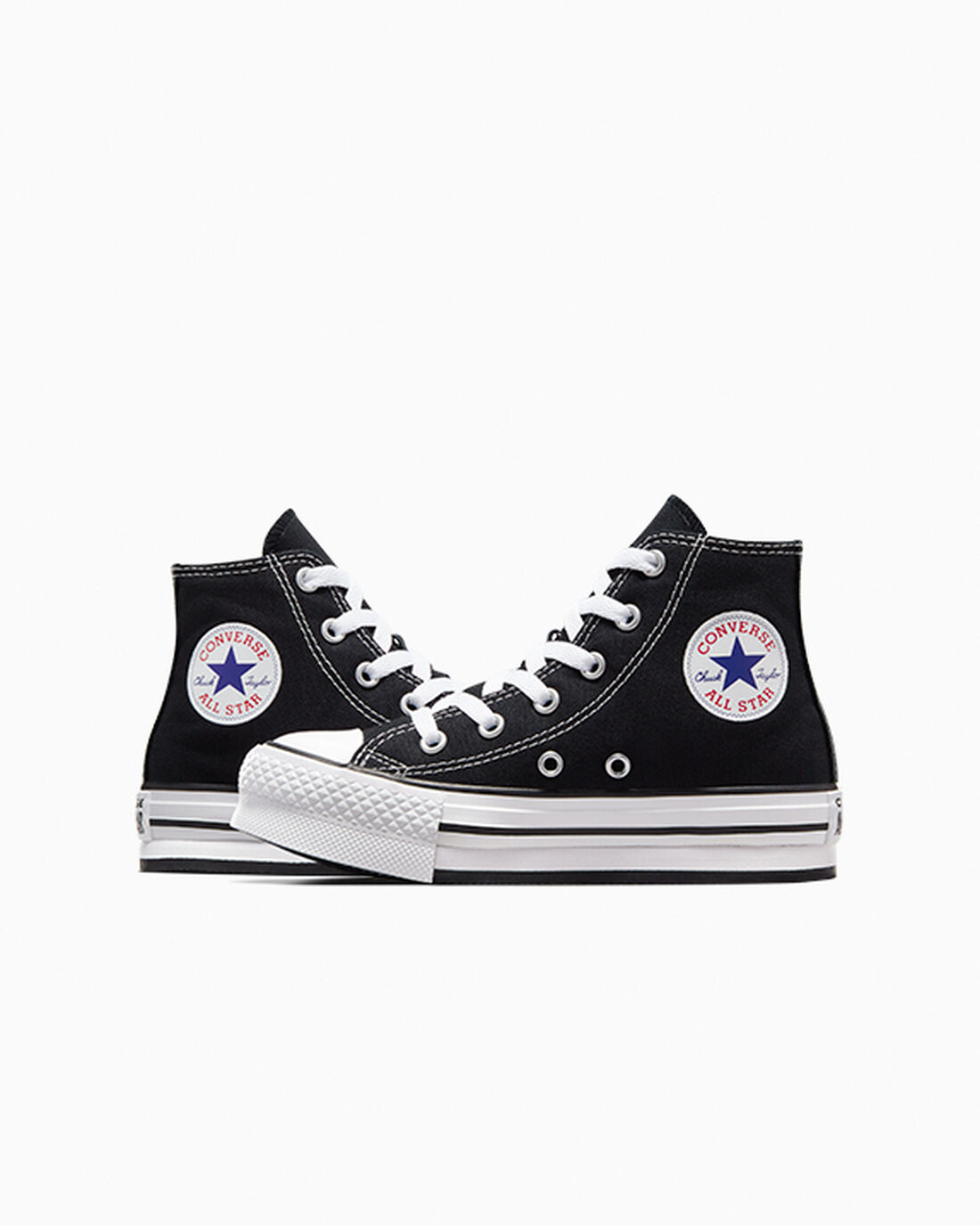 Converse Chuck Taylor All Star Lift Lány Magasszárú Cipő Fekete/Fehér/Fekete | HU69178