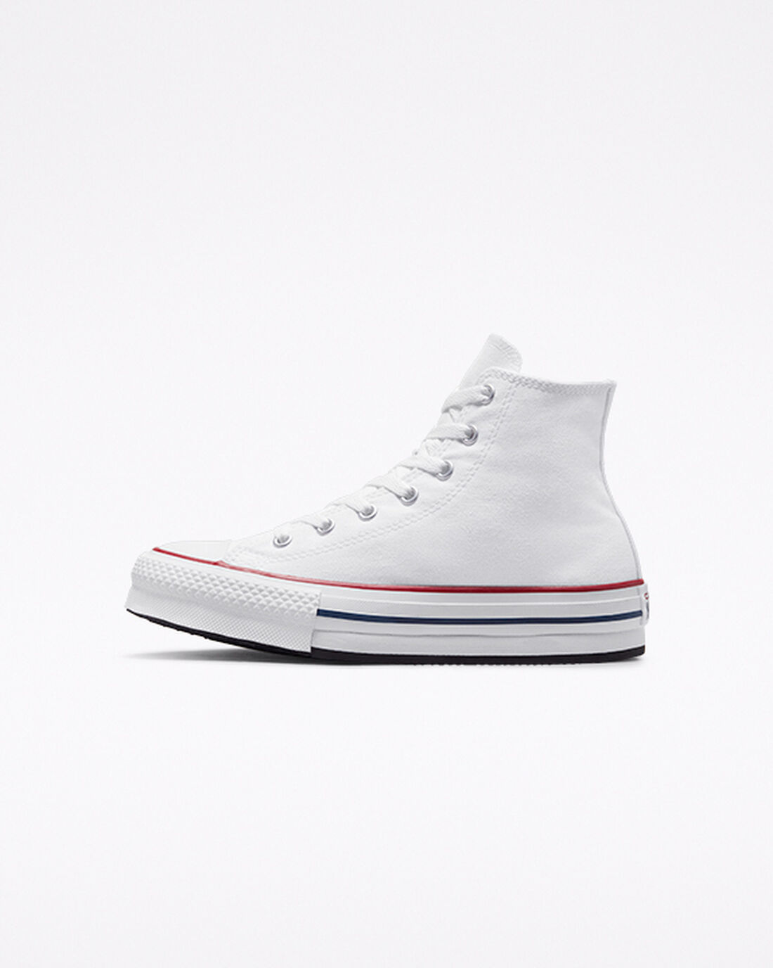 Converse Chuck Taylor All Star Lift Lány Magasszárú Cipő Fehér/Sötét Piros/Sötétkék | HU69853