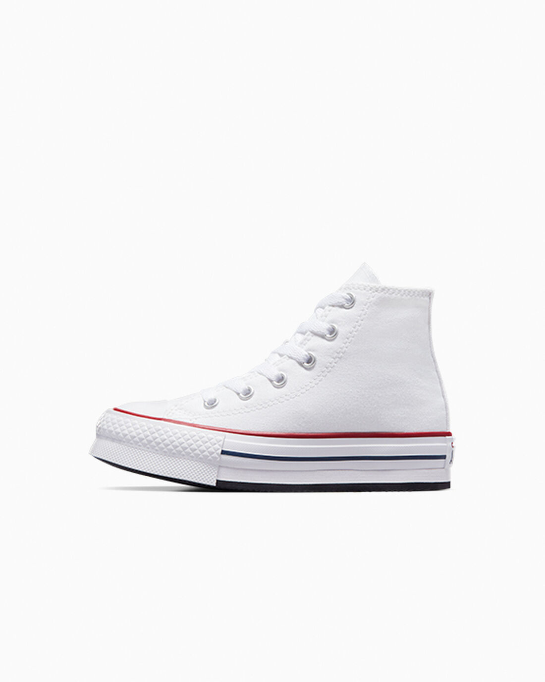 Converse Chuck Taylor All Star Lift Lány Magasszárú Cipő Fehér/Sötét Piros/Sötétkék | HU85149