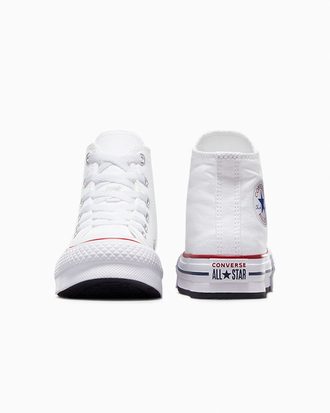 Converse Chuck Taylor All Star Lift Lány Magasszárú Cipő Fehér/Sötét Piros/Sötétkék | HU85149