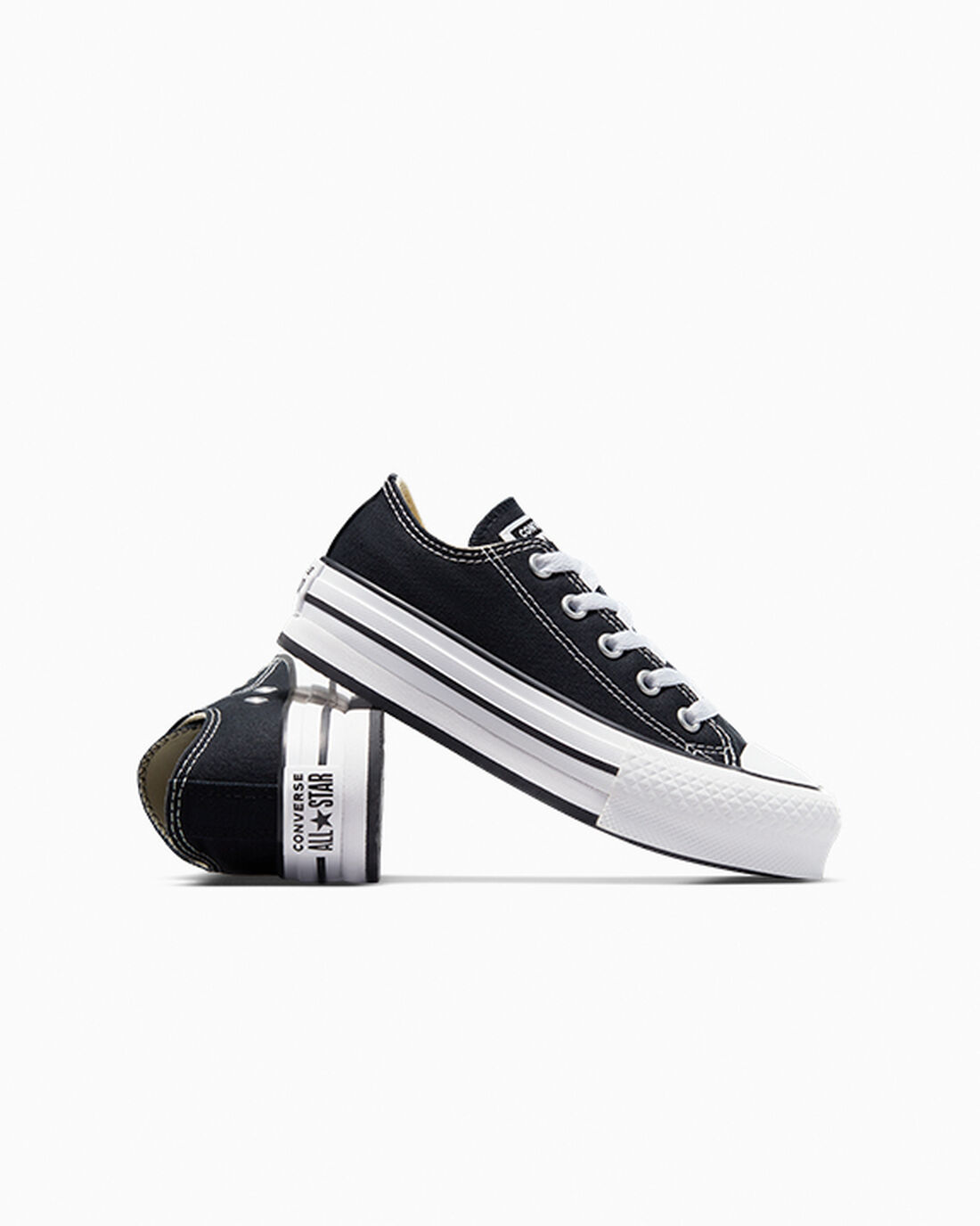 Converse Chuck Taylor All Star Lift Lány Tornacipő Fekete/Fehér/Fekete | HU90872