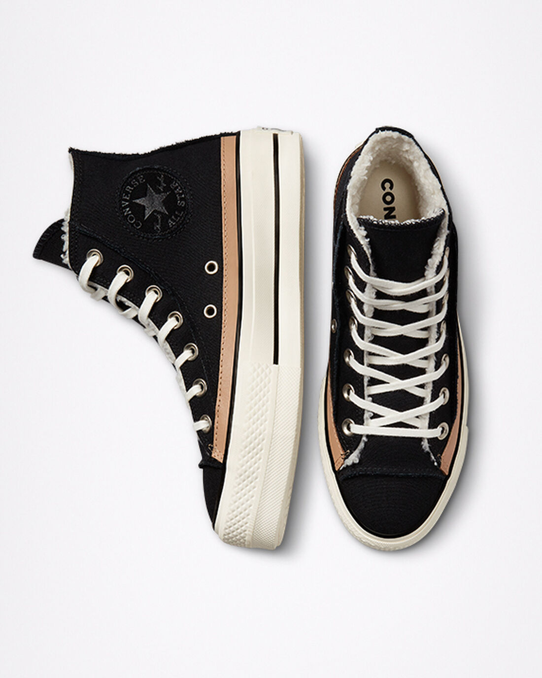 Converse Chuck Taylor All Star Lift Női Magasszárú Cipő Fekete/Barna | HU08129