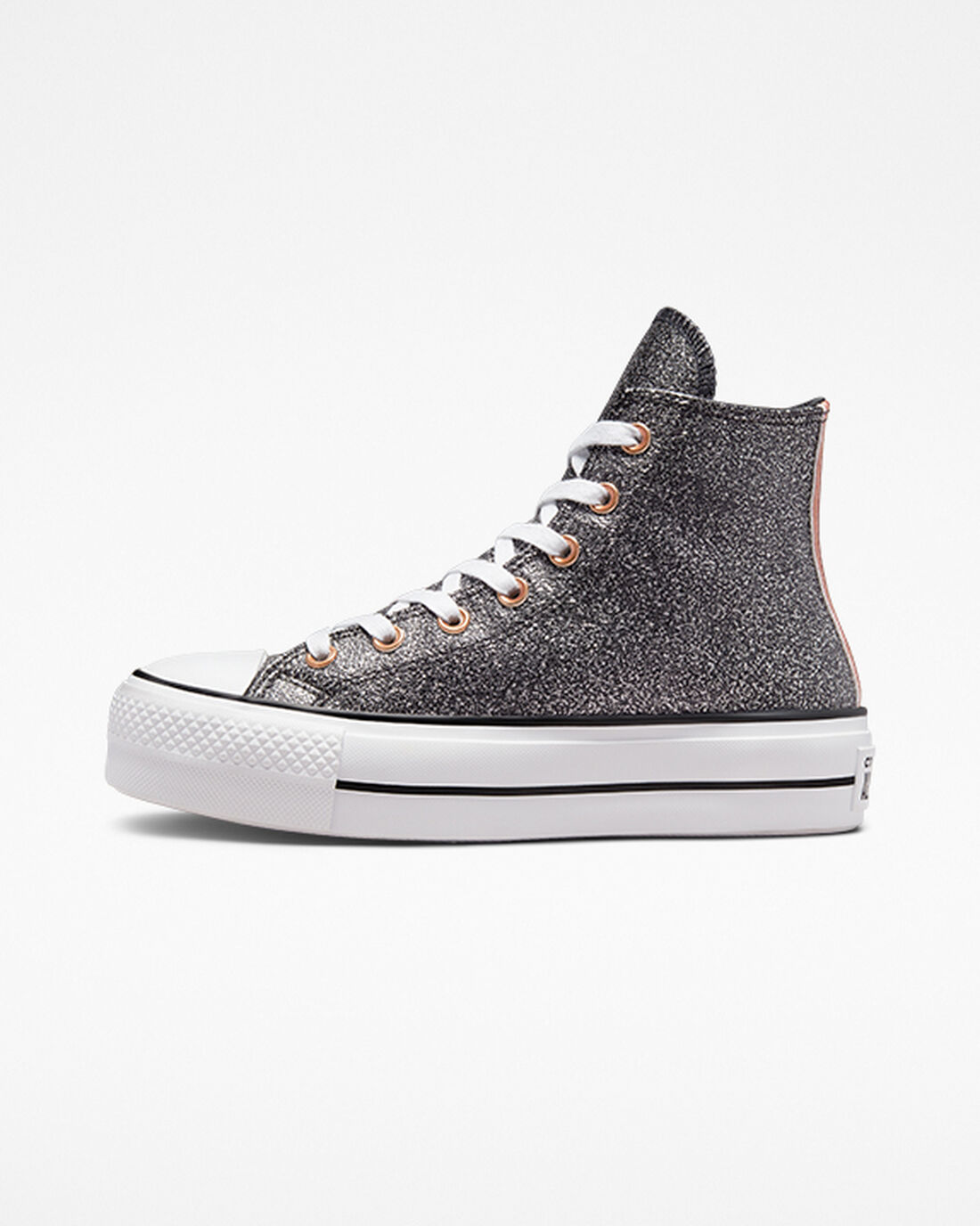 Converse Chuck Taylor All Star Lift Női Magasszárú Cipő Fekete/Réz/Fehér | HU12465