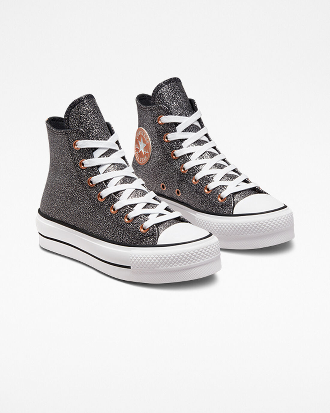 Converse Chuck Taylor All Star Lift Női Magasszárú Cipő Fekete/Réz/Fehér | HU12465