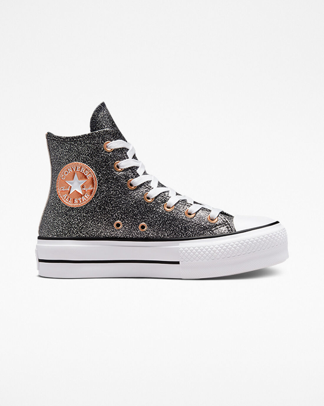 Converse Chuck Taylor All Star Lift Női Magasszárú Cipő Fekete/Réz/Fehér | HU12465