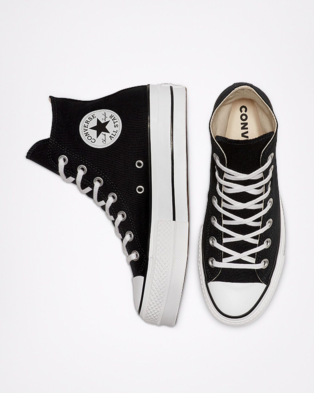 Converse Chuck Taylor All Star Lift Női Magasszárú Cipő Fekete/Fehér | HU17580