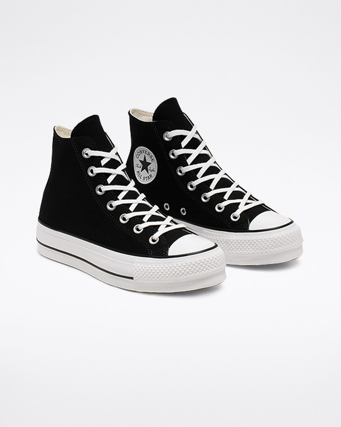 Converse Chuck Taylor All Star Lift Női Magasszárú Cipő Fekete/Fehér | HU17580