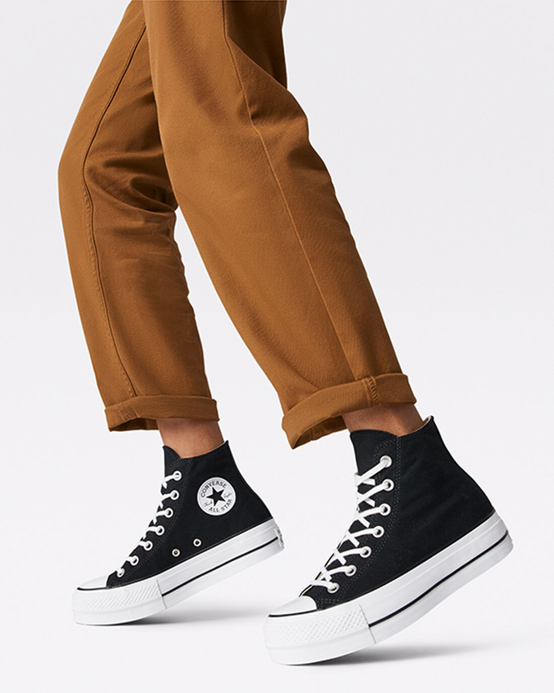 Converse Chuck Taylor All Star Lift Női Magasszárú Cipő Fekete/Fehér | HU17580