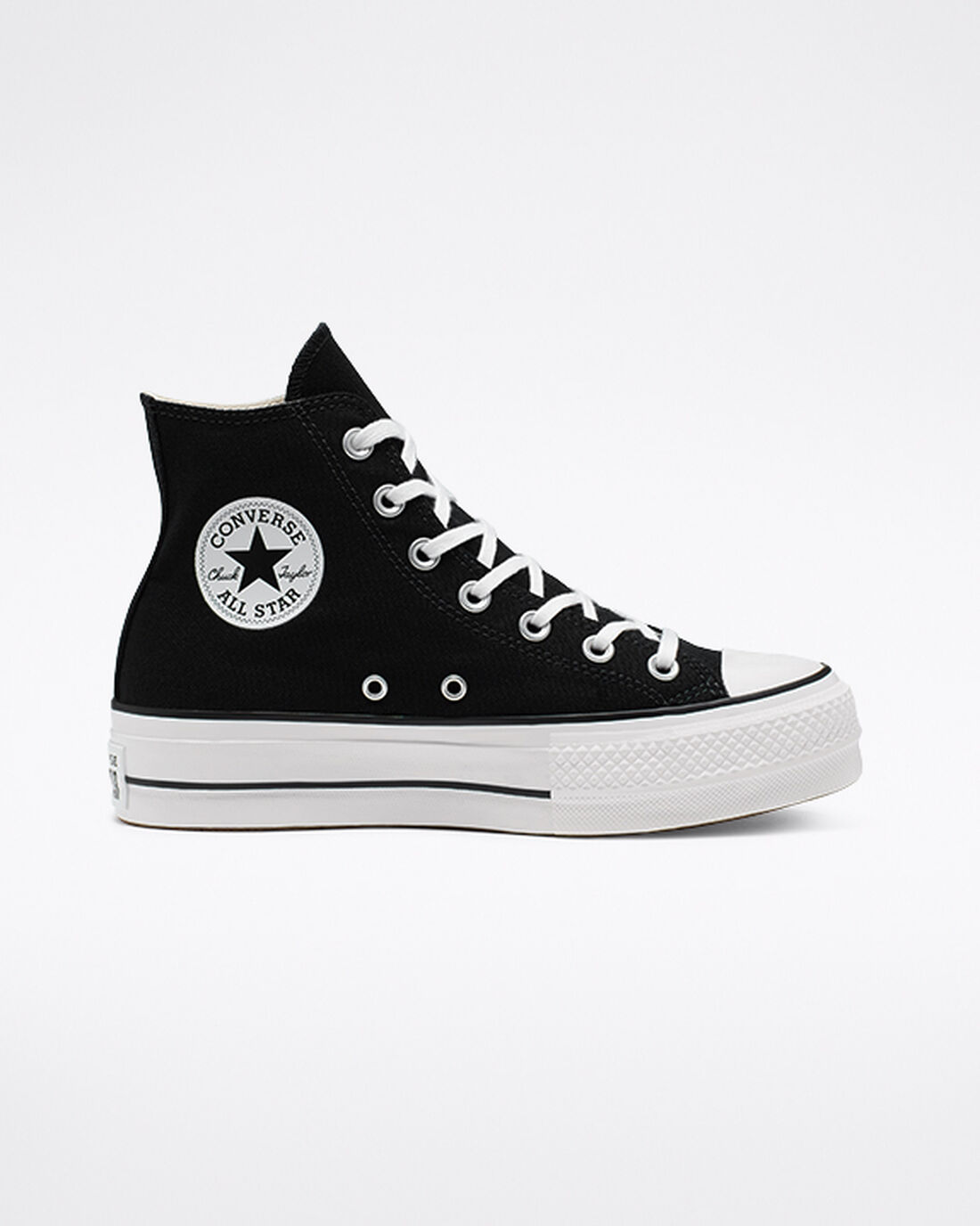 Converse Chuck Taylor All Star Lift Női Magasszárú Cipő Fekete/Fehér | HU17580