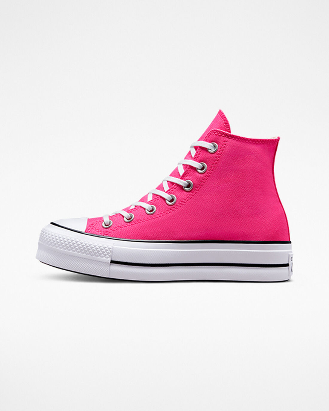 Converse Chuck Taylor All Star Lift Női Magasszárú Cipő Rózsaszín/Fekete/Fehér | HU24915