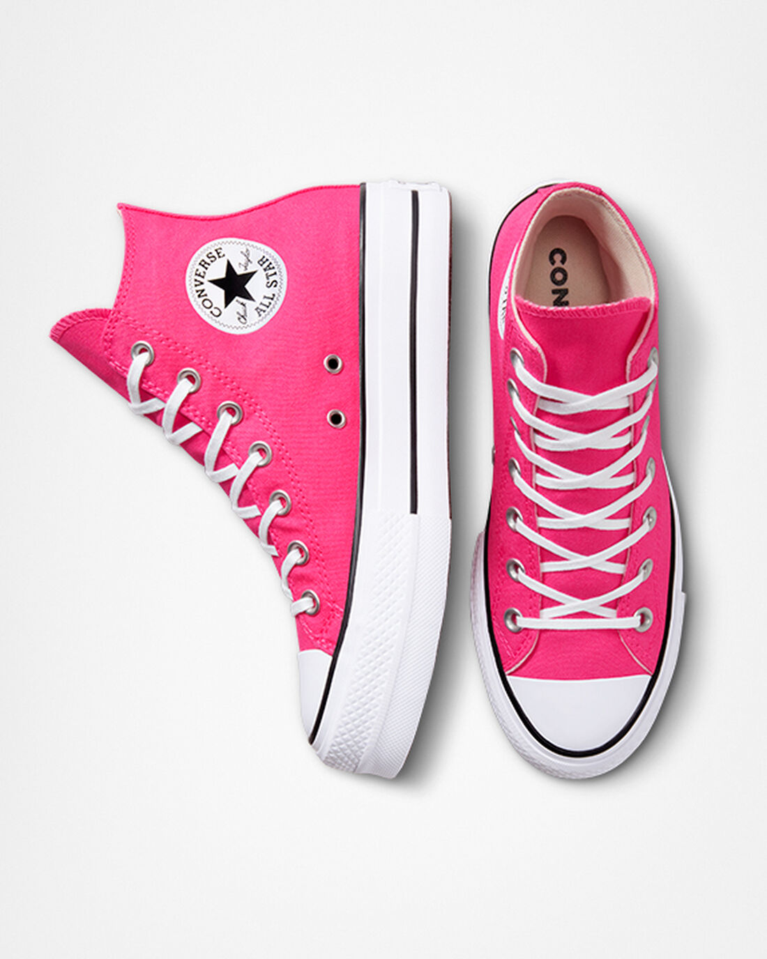 Converse Chuck Taylor All Star Lift Női Magasszárú Cipő Rózsaszín/Fekete/Fehér | HU24915