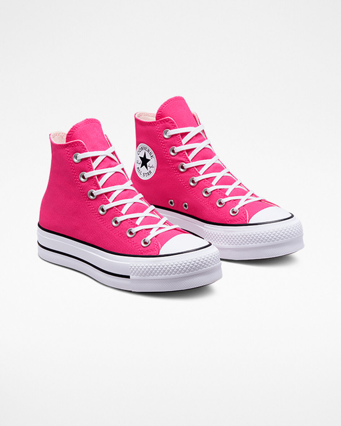 Converse Chuck Taylor All Star Lift Női Magasszárú Cipő Rózsaszín/Fekete/Fehér | HU24915