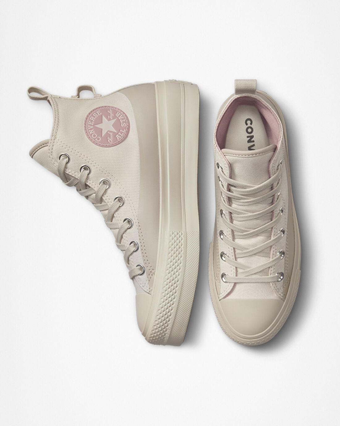 Converse Chuck Taylor All Star Lift Női Magasszárú Cipő Bézs/Szürke | HU42098