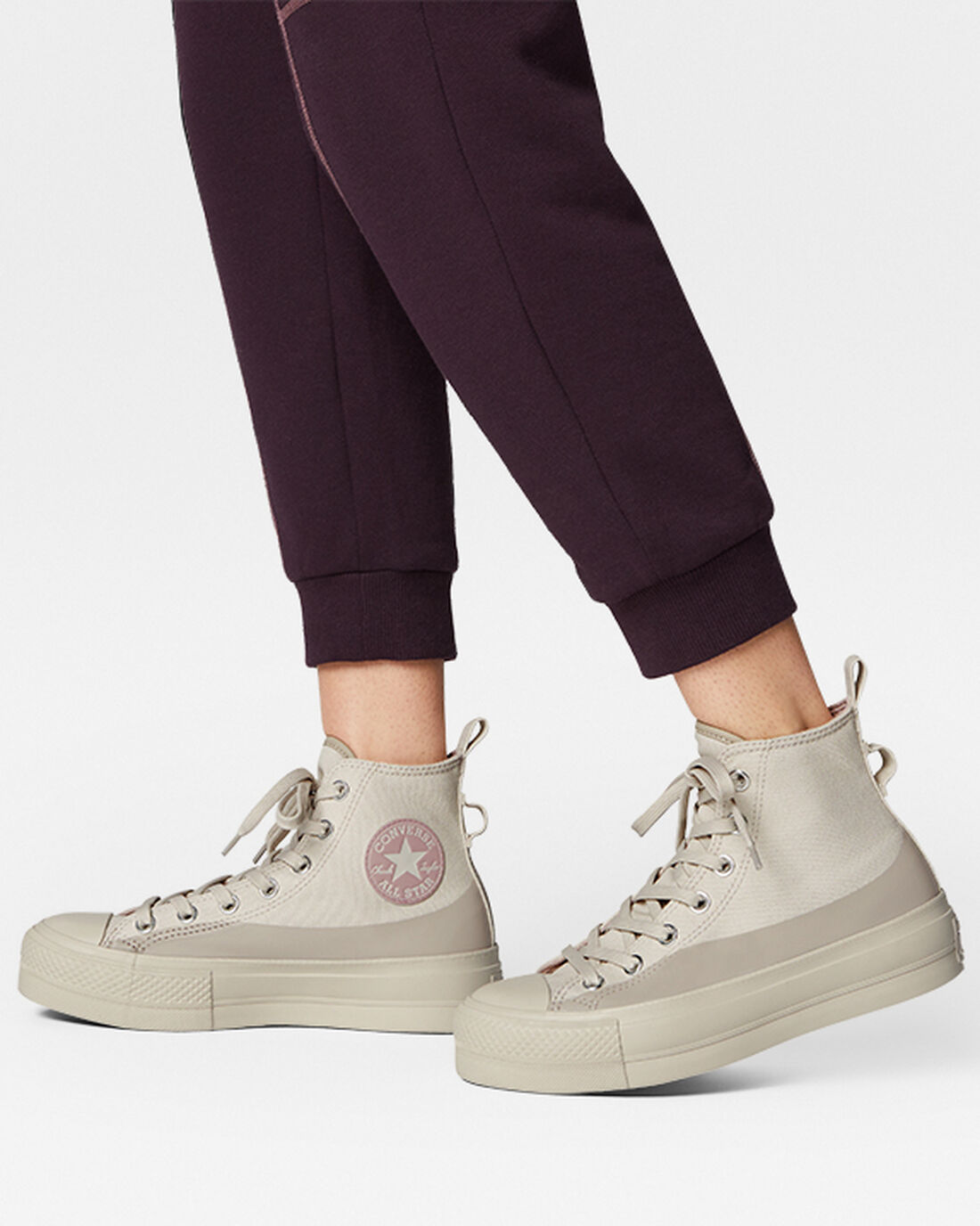 Converse Chuck Taylor All Star Lift Női Magasszárú Cipő Bézs/Szürke | HU42098