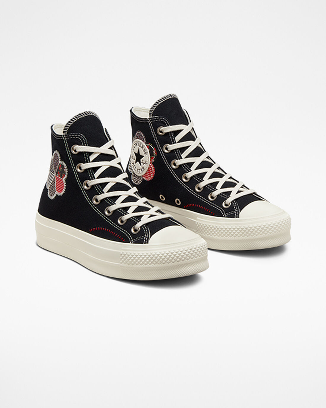 Converse Chuck Taylor All Star Lift Női Magasszárú Cipő Fekete/Piros | HU43560