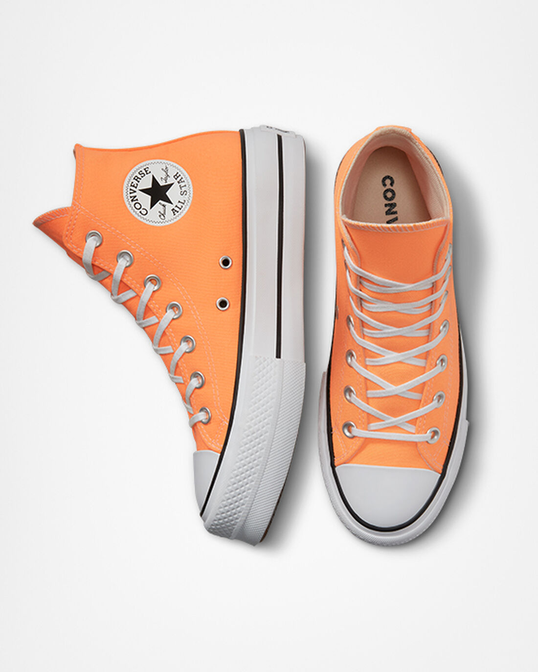 Converse Chuck Taylor All Star Lift Női Magasszárú Cipő Narancssárga/Fekete/Fehér | HU50714