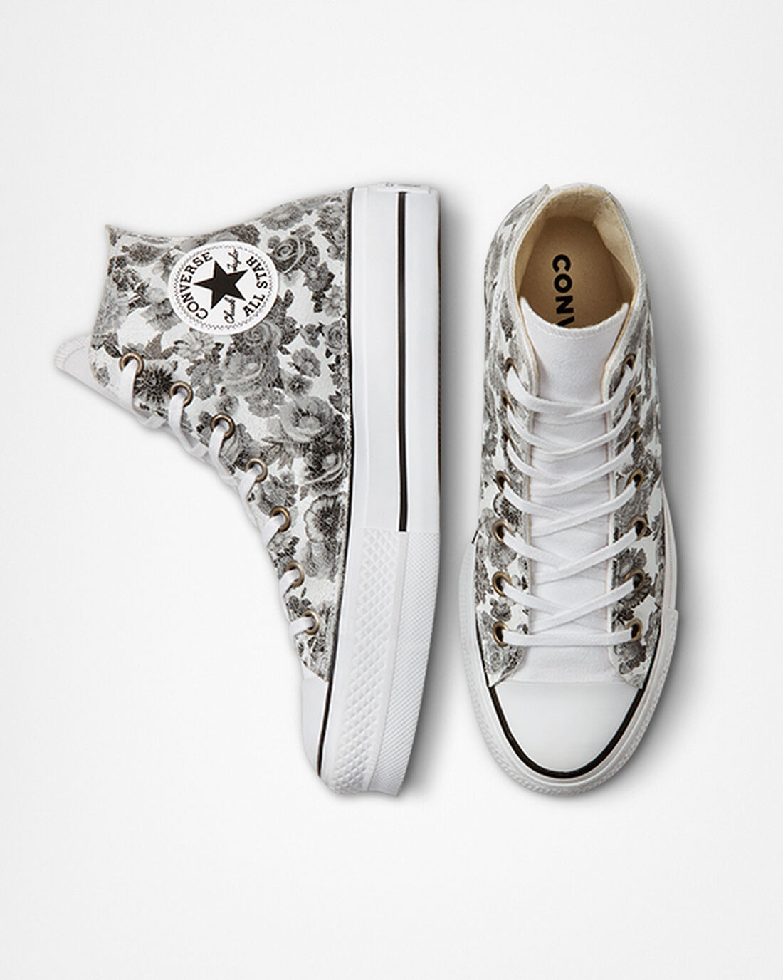 Converse Chuck Taylor All Star Lift Női Magasszárú Cipő Virágos | HU53294