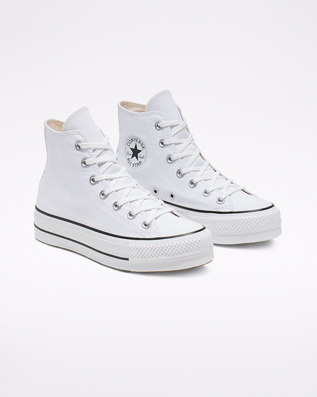 Converse Chuck Taylor All Star Lift Női Magasszárú Cipő Fehér/Fekete/Fehér | HU82194