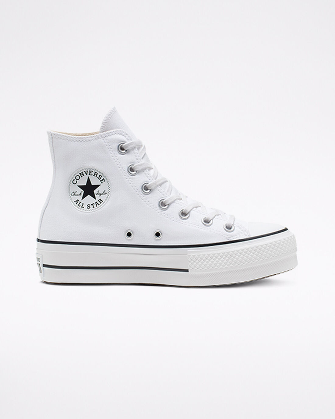 Converse Chuck Taylor All Star Lift Női Magasszárú Cipő Fehér/Fekete/Fehér | HU82194