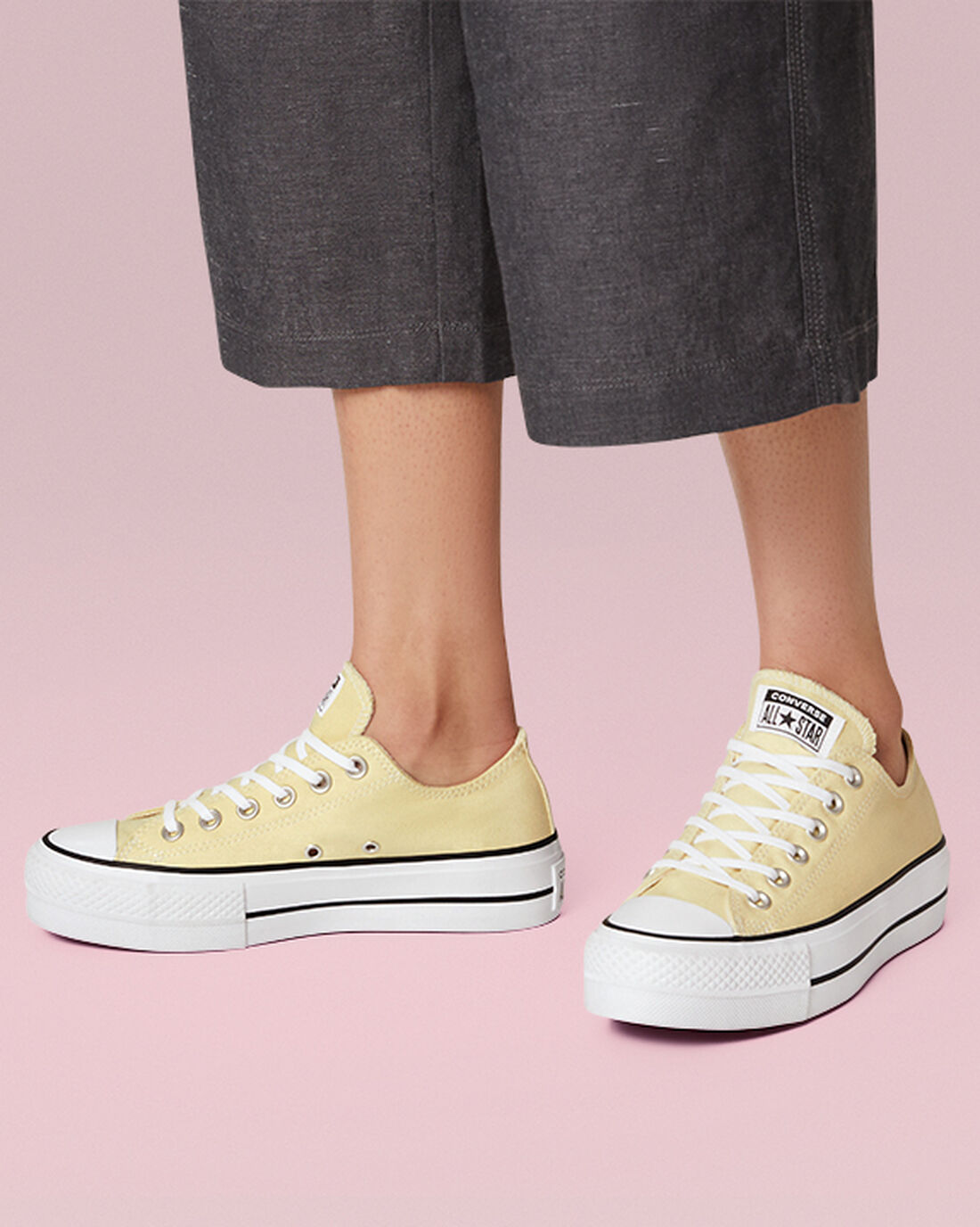 Converse Chuck Taylor All Star Lift Női Tornacipő Citrom/Fekete/Fehér | HU86532