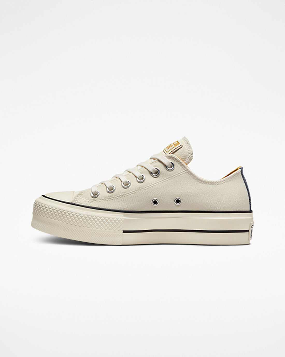 Converse Chuck Taylor All Star Lift Női Platform Cipő Bézs/Sötétkék/Narancssárga | HU95437