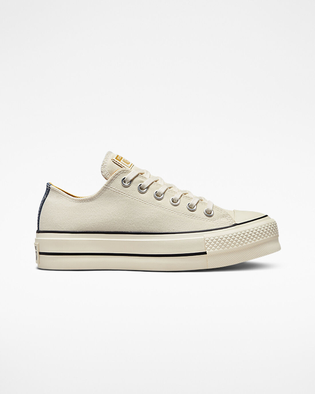 Converse Chuck Taylor All Star Lift Női Platform Cipő Bézs/Sötétkék/Narancssárga | HU95437