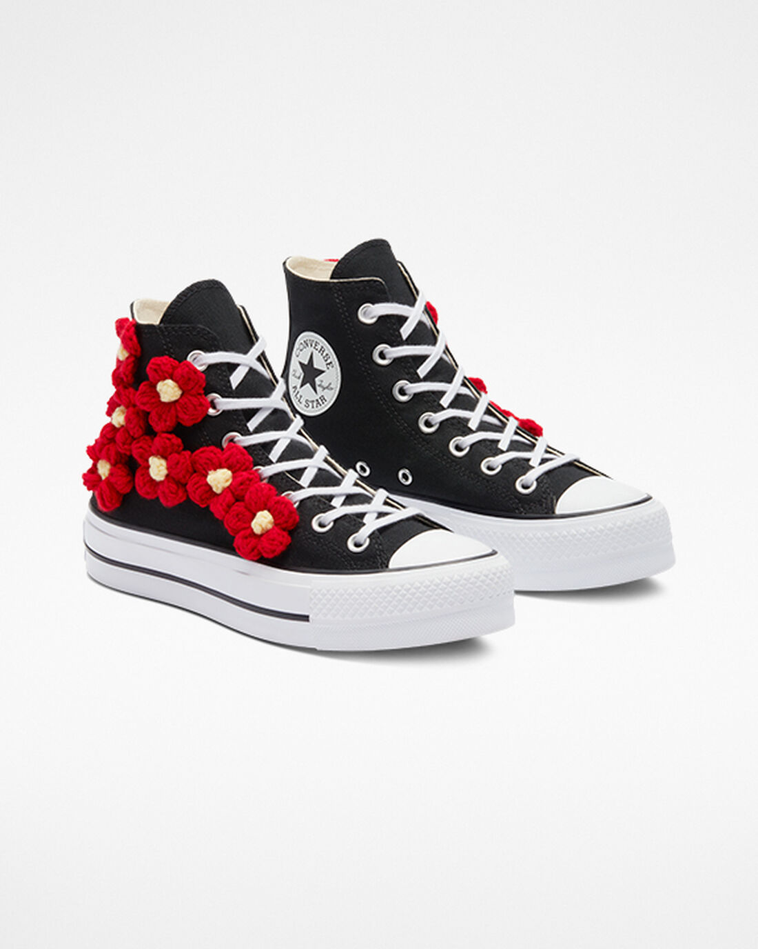 Converse Chuck Taylor All Star Lift Női Platform Cipő Piros Virágos | HU97325